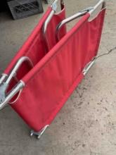 76" red foldable cot