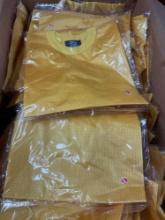 New, individually packed, yellow, large jerseys. 35 pieces