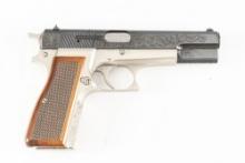 Browning High Power Semi-Auto Pistol, 9 mm caliber, SN 24SPY08066, manufactured 1982, beautiful hand
