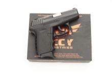 New in box SCCY Industries, Model CPX-2 Semi-Auto Pistol, 9 mm caliber, SN 417752, matte finish , 3"