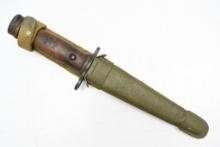 Italian M4 (M1 Carbine) Bayonet (6.625" Blade) W/ Scabbard