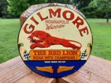 Old Gilmore The Red Lion Porcelain 6 Inch Door Push Plate Sign Roar With Champions Indianapolis