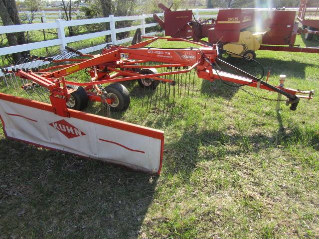 108. KUHN MODEL GA 4120 PTO ROTARY RAKE, 128 INCH WORKING WIDTH