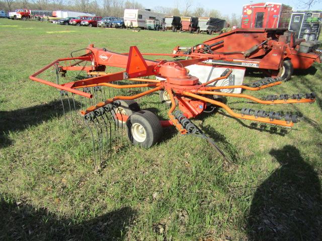 108. KUHN MODEL GA 4120 PTO ROTARY RAKE, 128 INCH WORKING WIDTH