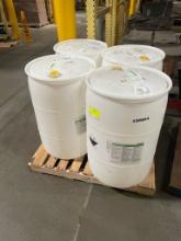 16-31-03-FL Lot of 4 - 55- Gallon Ecolab plastic drums (empty)