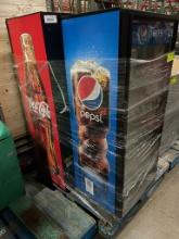 16-65-02-FL Lot of 3 Beverage Coolers; Pepsi, Coke, Lemon Perfect