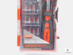 New Birchwood Casey 22-piece Gunsmith Screwdriver and Bit Set in Hard Case