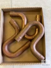 Group of Three Streamline Copper Suction Line P Traps - 1 3/8 OD