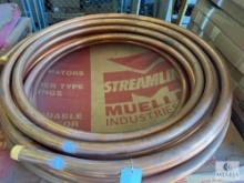 NEW - (5) 50-foot Rolls of Streamline 1 3/8" Copper Refrigeration Tubing