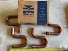Four Streamline Copper Suction Line P Traps - 1 3/8 OD