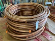 (7) Rolls of 1 1/8-inch Copper Refrigeration Tubing - Some Cut Pieces