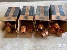 Four Boxes of Mueller W-1279 Copper Pipe Adapters - 1 5/8 x 1 1/2 OD