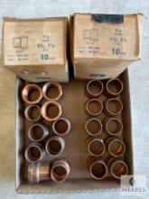 Two Boxes of Mueller W-1271 Copper Pipe Adapters - 1 3/8 x 1 1/4 OD
