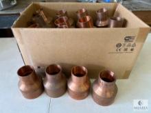 Approximately 44 Streamline Copper Reducers - 3 5/8 x 2 1/8