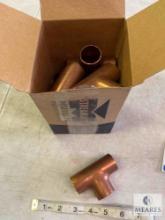 Box of 10 Streamline W-04048 Copper Pipe Tees - 1 1/8 OD