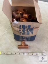 Box of Streamline W-04031 Copper Pipe Tees - 7/8 OD
