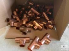 Box of 29 Streamline Copper Pipe Tees - 1 1/8 OD