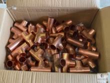 100 Streamline Copper Pipe Tees - 1 1/8 OD