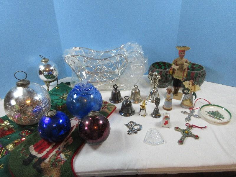 Christmas Lot, Waterford Crystal Christmas Tree Ornament, Spode Christmas Tree, 3rd Edition