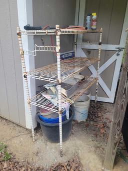 2 Metal Framed Racks with Contents $2 STS