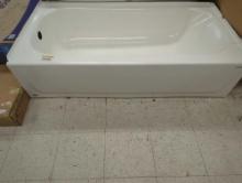 (Has Some Minor Damage) Bootz Industries Aloha 60 in. x 30 in. Soaking Bathtub with Left Drain in