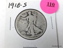 1918-S Half Dollar - Walking Liberty