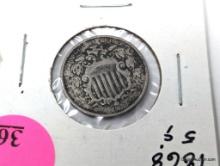 1868 Nickel - Shield