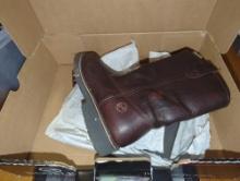(BR1) DOUBLE H BOOTS, SIZE 11 BROWN WORK BOOTS, OPEN BOX USED.