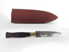 Spear Point Blade. Handmade Damascus steel knives with custom wood, bone, horn or resin handles. The