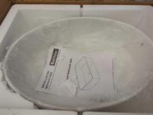 DEERVALLEY DeerValley Horizon 20 in. Oval Ceramic Vessel Sink in White, Faucet not Included, Appears