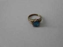 925 RING WITH BLUE STONE