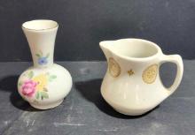 Vintage Bud Vase and Creamer $5 STS