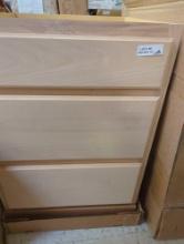 Raw Maple 3 Drawer cabinet 24" W x 30" H. Retail $504. What You See in the Photos is Exactly what