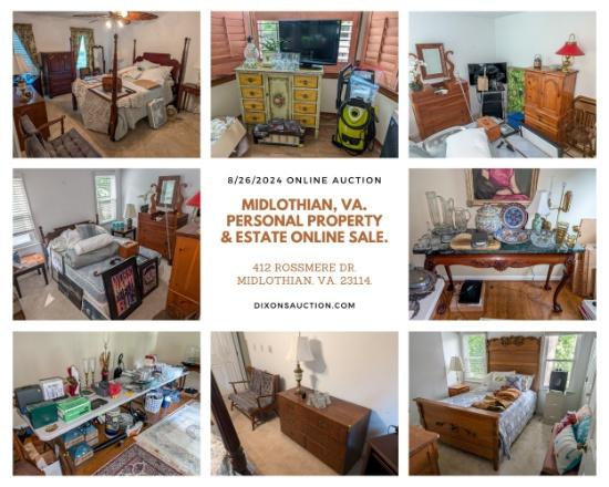 8/26/2024 Personal Property & Estate Online Sale.