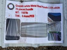 White Metal Roof Panels 70 PCS