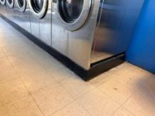 Cast Iron Laundromat Equipment Triple Base for Washer, Buyer to Remove, 93in x 6in x 36in