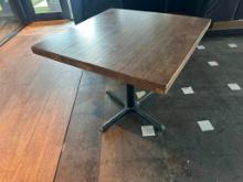 Restaurant Table, Solid Wood Top, Single Pedestal Base, 30in x 30in x 30in H