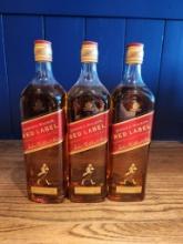 3 Bottles of Johnnie Walker Red Label 1L