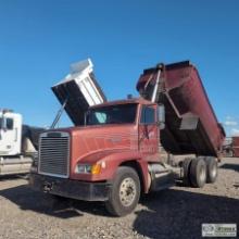 DUMP TRUCK, 1989 FREIGHTLINER, 13YD BOX, CATERPILLAR 6CYL DIESEL, EATON FULLER 13 SPEED TRANSMISSION