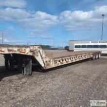 SCISSOR NECK EQUIPMENT TRAILER, 2008 RAYFAB, TRIPLE AXLE, 90 TON, APPROX 62FT OVERALL, 45F MAIN DECK