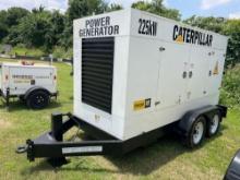 CAT 225KW GENERATOR SN:45BH3022 powered by diesel engine, equipped with 225KW, trailer mounted,
