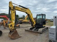 2018 YANMAR VIO80-1A HYDRAULIC EXCAVATOR SN:AF766 powered by diesel engine, equipped with cab, air,