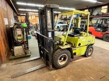 CLARK C500-YS80 FORKLIFT SN:Y685-0100-8715K0F powered by diesel engine, equipped with OROPS, 8,000lb