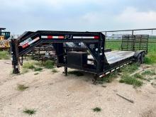 2011 PJ TRAILERS GOOSENECK TRAILER VN:159075 equipped with 15,860lb GVWR, 7ft. X 20ft. deck w/ 4ft.