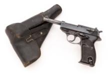 WWII German Walther ac-43 P.38 Semi-Automatic Pistol, with Holster and Two Magazines