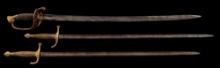 Lot of Three (3) Civil War Swords