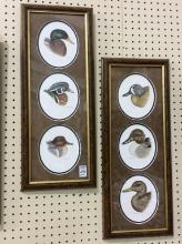 Pair of Framed Duck Head Portraits by E.Culbertson