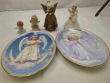 DECORATIVE ANGEL PLATES BY SANDRA KUCK "ON ANGEL'S WINGS" SECOND AND THIRD ISSUE. WINGS OF WONDER