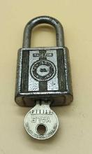 STANDARD OIL PADLOCK- KEY BUT WON'T OPEN