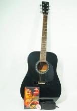 New Black Acoustic-Electric Natural Guitar with DVD